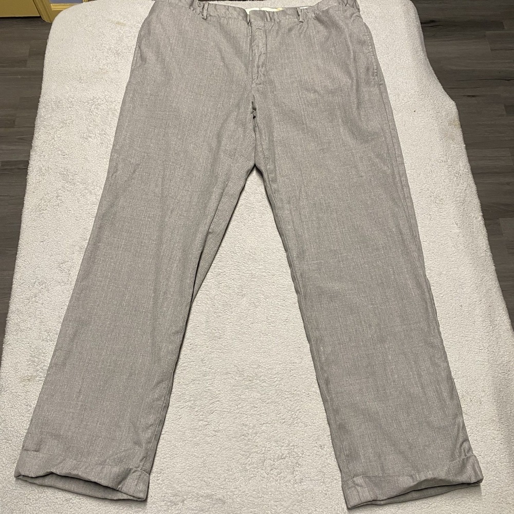 Vintage Polo Ralph Lauren Wool Pants Mens 36x29.5 Gray Cuffed Made In Italy